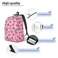 thumbnail image 4 of Rateoe Haear Strawberry Pattern Canvas College Laptop Backpack,Travel Daypack,Durable Rucksack Travel Notebook Bag School Backpack Book Bag for Men Women-Medium, 4 of 7
