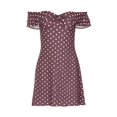 thumbnail image 5 of ZHOGXU Womens Polka Dot Print Strapless Bodycon Dresses Off Shoulder Short Sleeve Slim Fit Dresses Trendy,Outdoor, 5 of 6