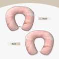 thumbnail image 5 of U-Shaped Pillow 11.8×9.8in With Pillow Core Comfortable Soft Invisible Zipper For Daily Travel Driving Office Pink Marble_4, 5 of 8