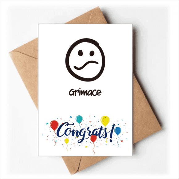 Grimane White Cute Chat Face Pattern Wedding Cards Congratulations Greeting Envelopes
