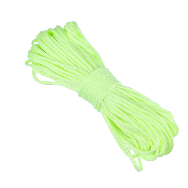 Tent Rope, Outdoor Camping Guylines Ropes, 7 Core 4mm Paracord 31m Safety Rope, for Hiking Backpacking Survival Gear, Luminous Style, Green