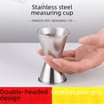 thumbnail image 1 of Vaso medidor doble de acero inoxidable 304, coctelera, bebida, arena, hielo, depuración, taza, 1 of 5