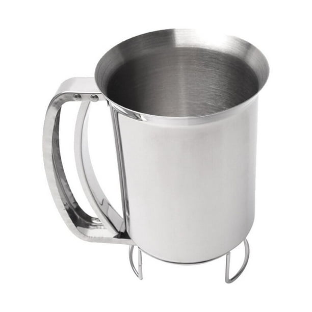 Dispensador de masa portátil de acero inoxidable, embudo profesional para masa, herramienta de cocina para hornear pasteles, cupcakes, crepes y waffles.