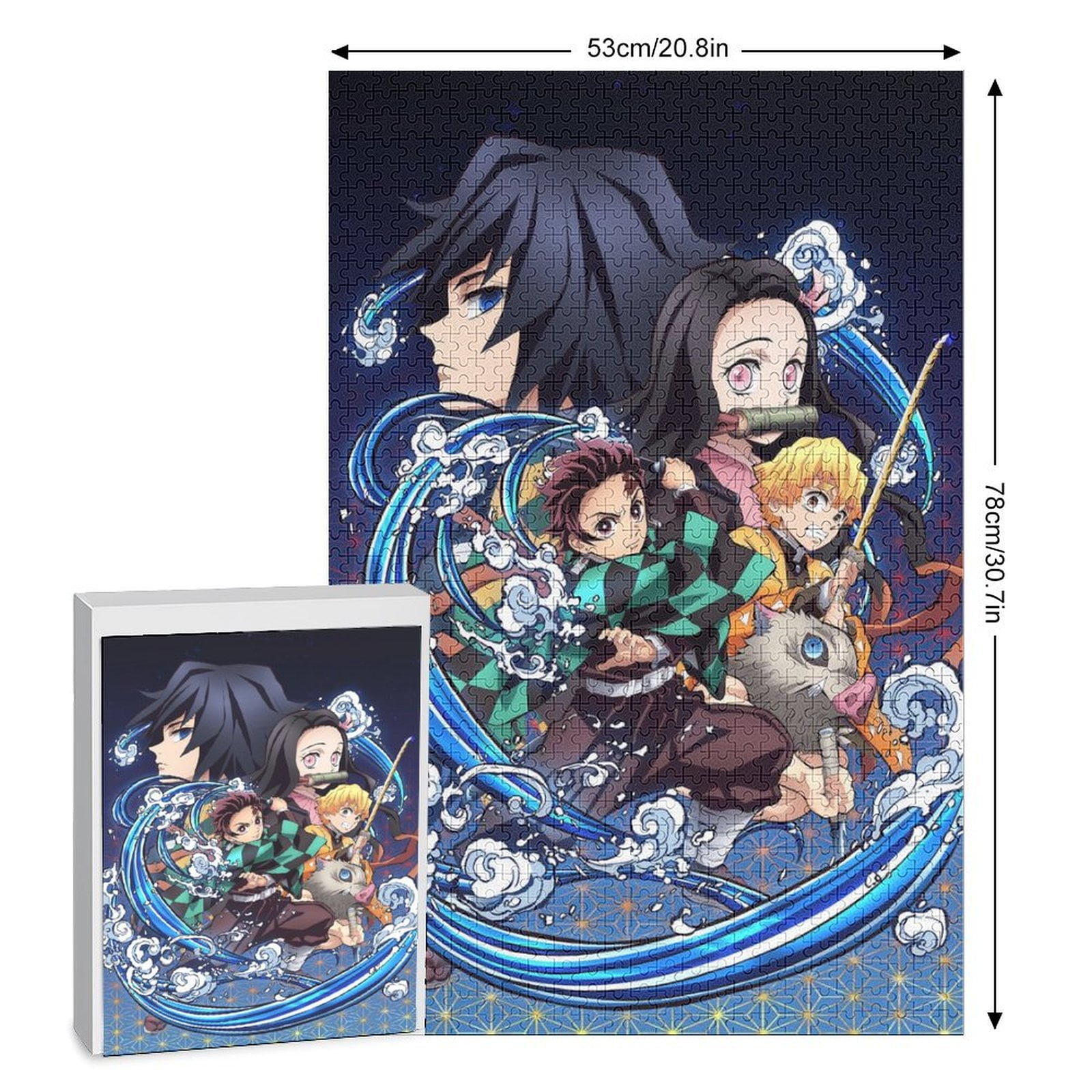 Demon Slayer Jigsaw Puzzle, Wood Puzzles Adult, 200 PCS Jigsaw