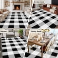 thumbnail image 5 of Black White Plaid Area Rug 5x8 FT, Non Slip Bedroom Throw Carpet, Spring Farmhouse Buffalo Checkered Washable Soft Floor Carpet Non-Shedding Rug for Living Room Nursery Dorm Office, 5 of 9