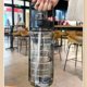 thumbnail image 3 of Stor vattenflaska med sugrör 2 liter tidsmarkörer svart, 3 of 5