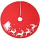 thumbnail image 1 of Tapis Cache Pied de Sapin de Noël Jupe Sapin en Non Tissé Tapis de Sapin de Noël con Renne Rouge Couverture Ronde Sapin de Noël Jupe Arbre de Noël con Motif pour Décoration d'arbre de Noël (100 cm) Zhivalor WLJ-2582, 1 of 5