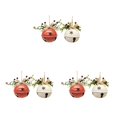 thumbnail image 2 of Bewildely 2 Pieces Christmas Bell Ornament Jingle Tree Xmas Hanging Craft Leaves Pendent Decoration Hanger for Door Handle Window Wall Type1 NO1, 2 of 6