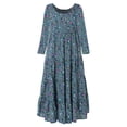 thumbnail image 3 of Babysbule 2022 Robes pour Femmes Liquidation Femmes Grande Taille Décontracté Ample Sans Manches Floral Quotidien Lin Imprimé Longue Robe Maxi, 3 of 6