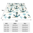 thumbnail image 3 of Bixox Fleece Blanket Anchors And Shells Pattern Super Soft Double-Sided Microfiber Flannel Blanket for Sofa, Bed, Couch,Suitable for All Seasons - 40"x30", 3 of 5