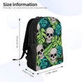 thumbnail image 4 of Disketp Skull and Palm Leaves Mochila Unisex de Apertura Lateral Completa, Mochila para Laptop para Escuela, Trabajo y Viajes, 4 of 8