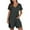 Dark Gray, variant on Diufon Short Jumpsuit for Women Solid Color Rompers with Pockets V Neck Short Sleeve Playsuits