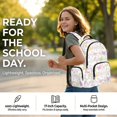 thumbnail image 6 of HUIACONG Daisy Butterfly 17 Inch Backpack 4 Piece Set Main Pack, Lunch Bag, Pencil Case & Water Bottle Sleeve, Easy Wipe Clean, for Boys Girls Ages 5-12, 6 of 7