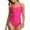 Hot Pink, variant on Womens One Piece Swimsuits Ruched Bathing Suit Halter Neck Padded Shapewear Backless Beach Solid Swimwear