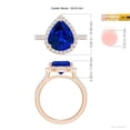 thumbnail image 5 of ANGARA Lab Grown 5 Ct Blue Sapphire Halo Engagement Ring for Women in 14K Rose Gold (Size-12x10mm) | September Birthstone, Anniversary, Jewelry Gift for Women | Lab-Grown Blue Sapphire Ring, 5 of 8