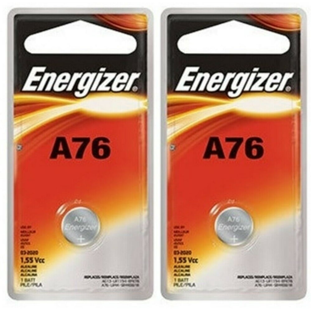 Energizer LR44 A76 1.5V Button Cell Red Single Battery 2 pack