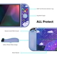 thumbnail image 4 of PlayVital ZealProtect Soft Protective Case for Nintendo Switch OLED, Flexible Protector Joycon Grip Cover for Nintendo Switch OLED with Thumb Grip Caps & ABXY Direction Button Caps - Pouring Starry, 4 of 9