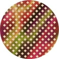 thumbnail image 1 of Ahgly Company Tapis Rond Lavable en Machine Intérieur Transitionnel Or Métallique, 8 Pieds Rond, 1 of 7