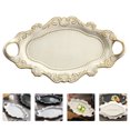 thumbnail image 4 of MasteelfCA 1Pc Double Handles Plate Ceramic Food Plate Delicate Western Food Dish, 4 of 8