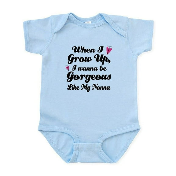 CafePress - Gorgeous Like My Nonna Infant Bodysuit - Baby Light Bodysuit, Size Newborn - 24 Months