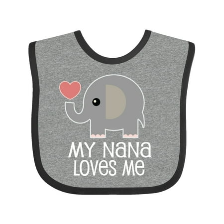 

Inktastic Nana Loves Me for Grandkids Gift Baby Boy or Baby Girl Bib