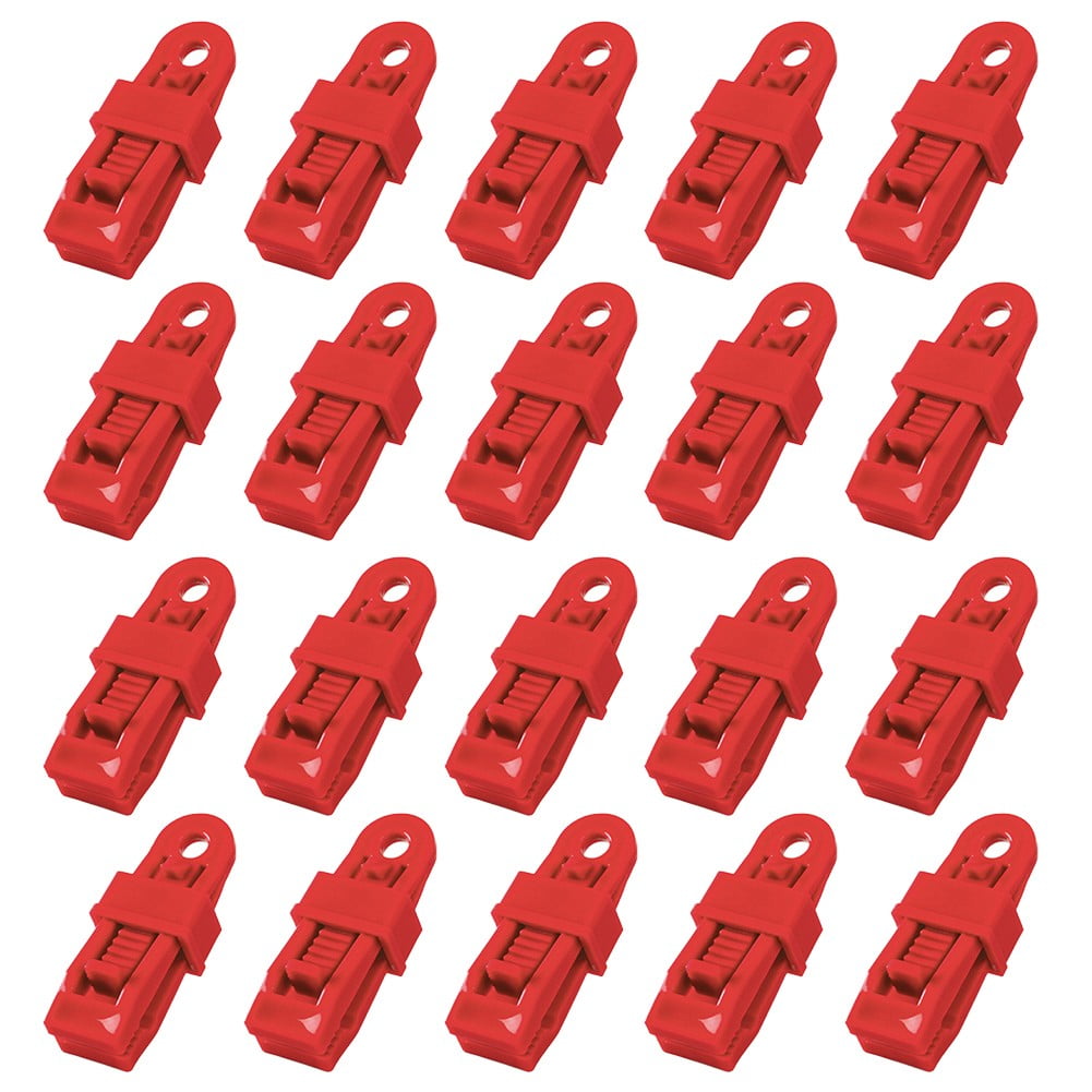 20Pcs Adjustable Heavy Duty Locking Shade Plastic Clips for Tarps and