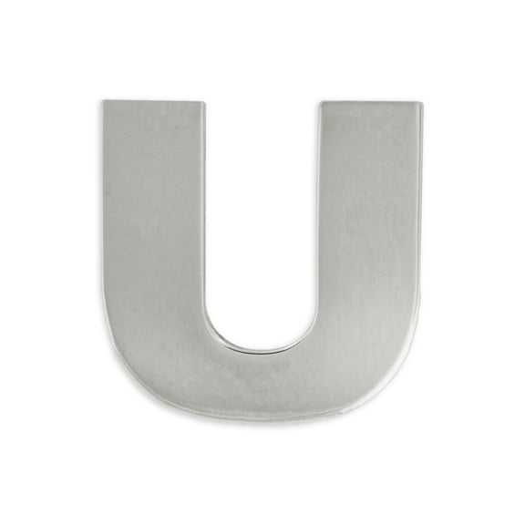 PinMart's Silver Letter U Alphabet Lapel Pin