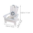 thumbnail image 2 of UPOUART 1Pcs Wooden Mini Beach Chair for Ocean Lovers Home Decor 4.32X3.54X3.54In, 2 of 8