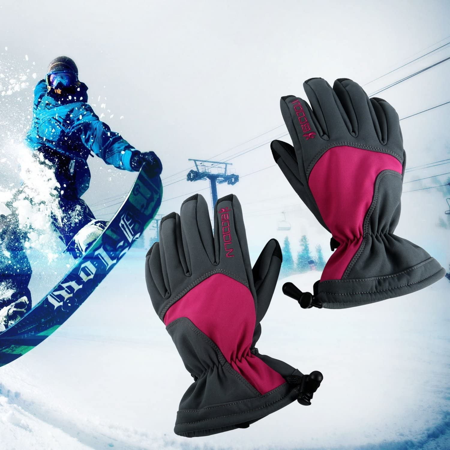 Winter Snow Ski Gloves Waterproof Thinsulate Warm Skiing Snowboard Gloves for Men Women Winter Snow Ski Gloves Waterproof Thinsulate Warm Skiing Snowboard Gloves for Men Women