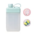 thumbnail image 2 of CSChome Bouilloire de Sport 450ml Bouteille de Sport Résistante à la Chaleur, Étanche, Anti-Chute, Transparente, Créative, Carrée, Plate, pour Sports Extérieurs, 2 of 7