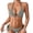 Dark green, variant on YongCo Women Two Piece Thong Swimwears Fishnet Halterneck Swimsuit Bathing Suit Set