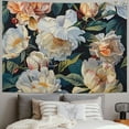 thumbnail image 2 of GOSMITH White peony Print Tapestry Fashion Wall Hanging Funny Home Decoration For Dorm Living Room Bedroom Painting, 2 of 6