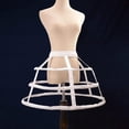 thumbnail image 6 of Women's Victorian Bustle Cage 3 Hoop Skirt Underskirt Crinoline Vintage Hollow Birdcage Lolita Hoop Petticoat for Party, 6 of 7