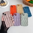 thumbnail image 2 of Caseative Motif Ondulation d'Eau Cadre Ondulé Doux Compatible avec Étui iPhone (Blanc, iPhone 12), 2 of 5