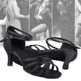 thumbnail image 4 of Zapatos latinos suaves y cómodos, zapatos de baile de moda para mujer, color negro 36, 4 of 9
