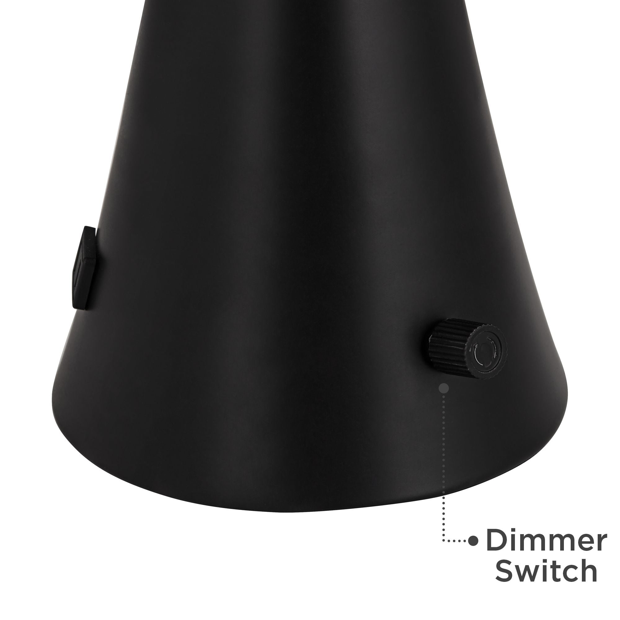 360 Lighting Karl Modern Table Lamps 28 1/4" Tall Set of 2 Black Metal with USB and AC Power Outlet in Base White Drum Shade for Bedroom Living Room