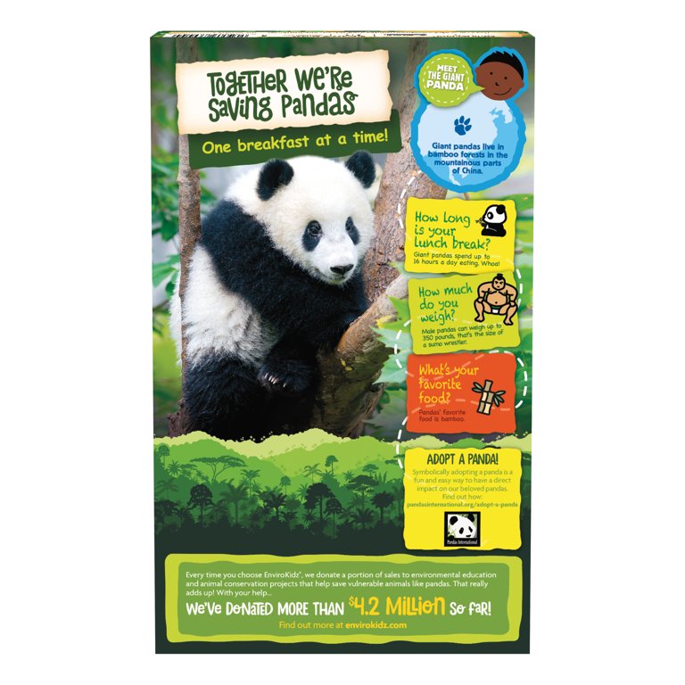 EnviroKidz, Organic Breakfast Cereal, Panda Puffs 10oz, Gluten