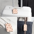 thumbnail image 6 of Square PU Leather 2 Pack Travel Tag - Bag Tag - Suitcase Tag with Privacy Cover and Stainless Steel Ring - Suitable for Travel, Backpack, and Handbag Deer, 6 of 7