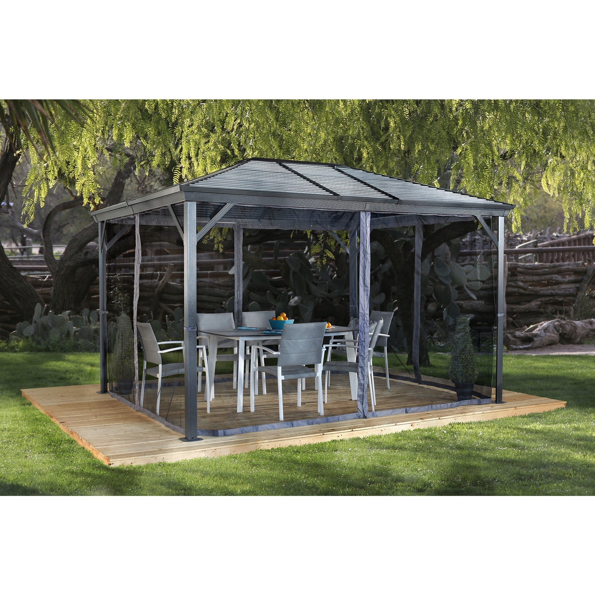 Sojag Ventura 10 x 12 x 9 ft Dark Grey Gazebo