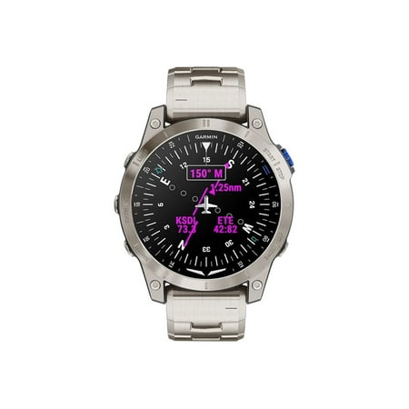 Garmin D2 Mach 1 Aviator Titanium Edition Smart Watch with Titanium Strap Band
