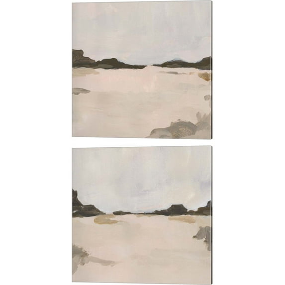 Great Art Now Misty Horizon Line by Jacob Green 2 Piece Canvas Art Set Each 14W x 14H
