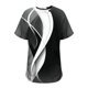 thumbnail image 2 of Tops Cortos para Mujeres, Cintura Plisada Cuello Redondo Tamaño Grande Camiseta de Manga Corta Top Casual Hecha de Estante de Imitación, Camisetas Casuales de Mujer, 2 of 5