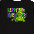 thumbnail image 4 of Inktastic Happy Mardi Gras Cute Alligator with Beads Boys or Girls Long Sleeve Toddler T-Shirt, 4 of 5