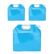 3pcs Water Container Bags Free Grade Water Bags Emergency Water Jug Large Capacity for Outdoor Camping Fishing Daily Use ( Blue )