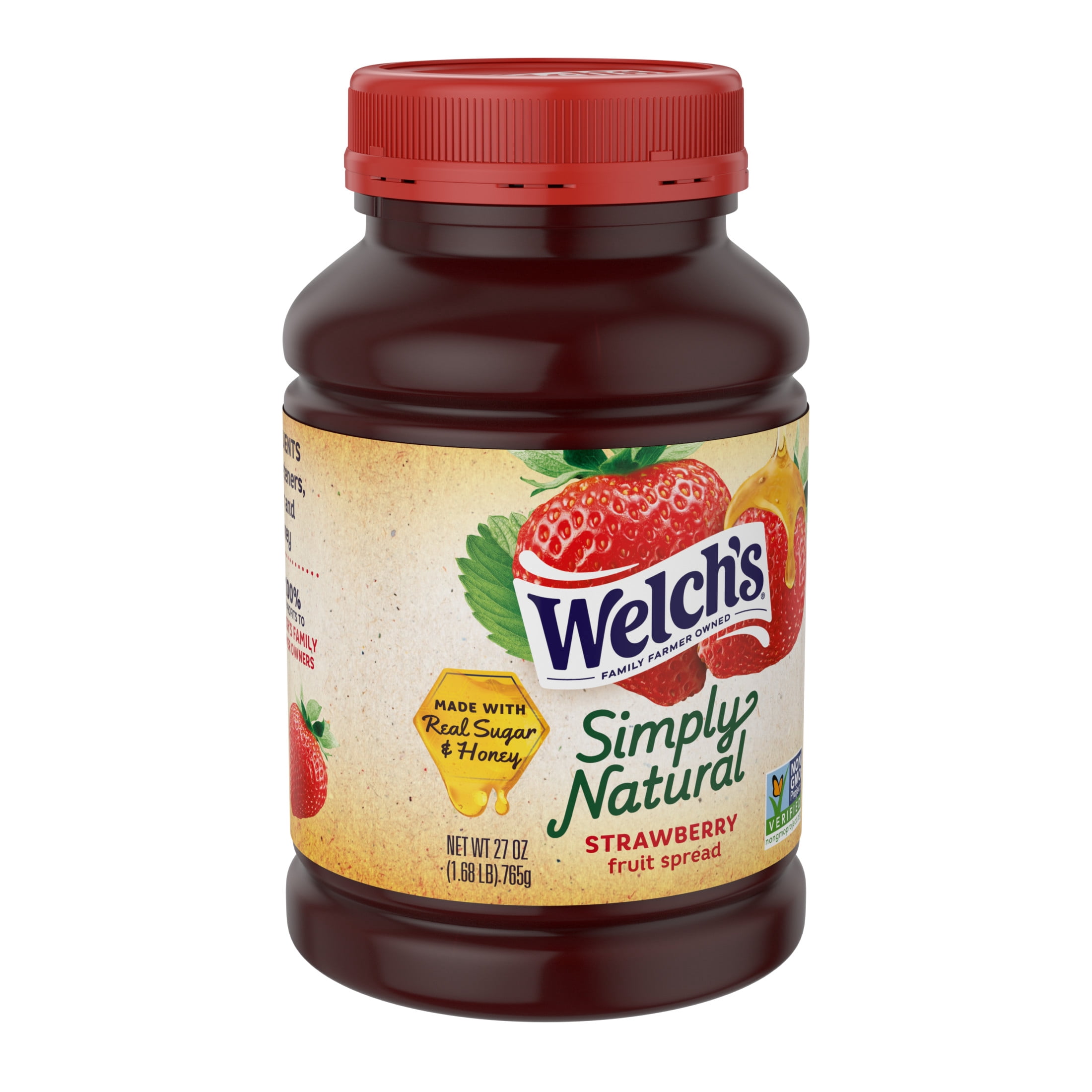 Welch's Simply Natural Strawberry Spread, 27 oz Jar