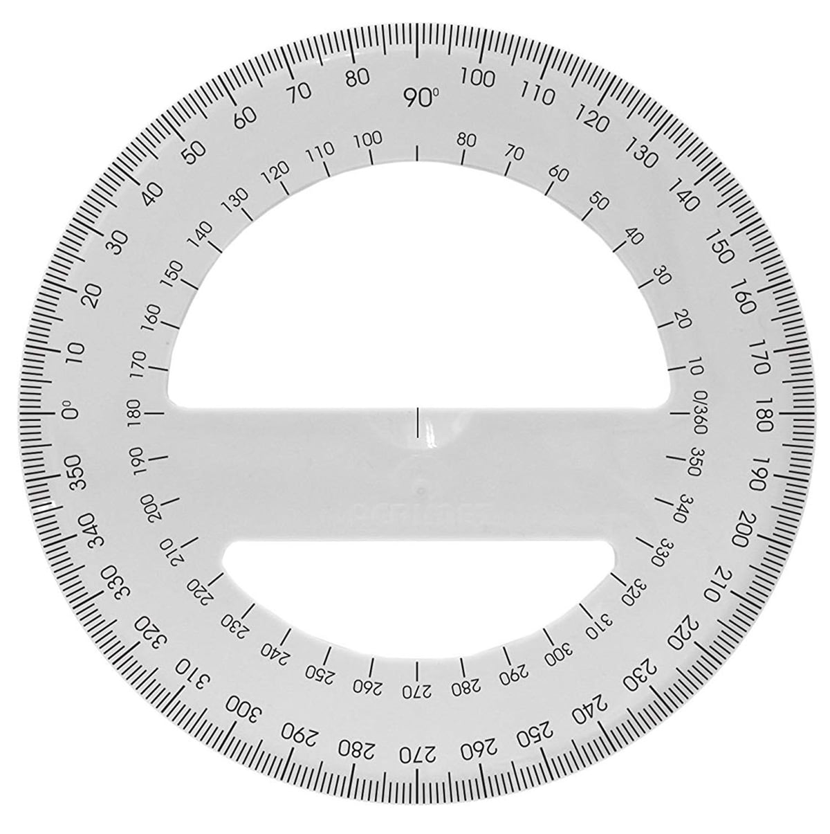 360-degree Circle Protractor Ruler Measuring Tool for Xmas Birthday Gift Kawaii Stationery Teacher Student Prize Gift 360 Degree Protractor with Swing Arm Back To School Supplies Protractor Swing Arm 