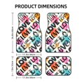 thumbnail image 2 of LAKIMCT Words Love Car Mats, Neoprene Front Rear Floor Mats for Cars, Waterproof Anti-Slip Car Floor Mats Full Set, Universal(4 Pcs), 2 of 6