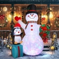 thumbnail image 1 of Regalo inflable navideño con muñeco de nieve, 2,1 m, con luces LED, 1 of 7