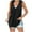 Black, variant on Fnooota Women's Cotton Tank Tops, Casual Loose Fit V Neck Vacation Summer Tops with Pockets Beige Size S-2XL