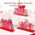 thumbnail image 5 of Valentine's Gift Wooden Valentine's day Crafts Desktop Ornament Cupid Heart Romantic Decor for Home Bedroom Living Room Tabletop Valentine Gift, 5 of 9